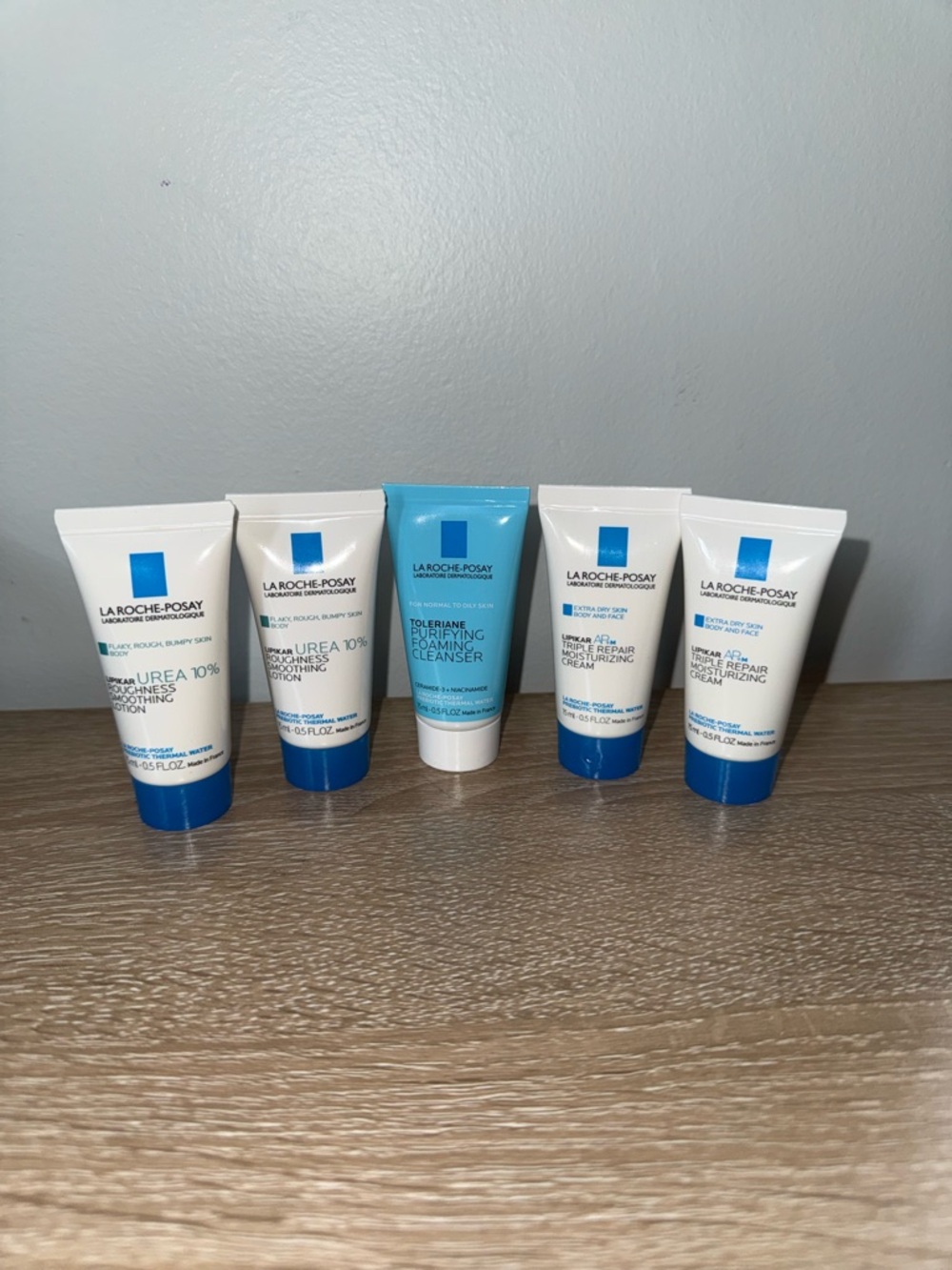 Set of 5 La Roche-Posay skincare travel-sized Products 0.5ml Moisture NWT